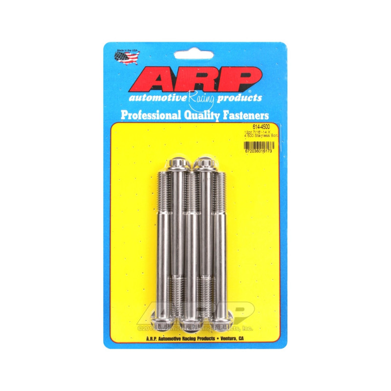 Set de șuruburi și piulițe universale ARP 7/16-14 – Oțel inoxidabil, 12 puncte x 5 - ARP-614-4500 - 614-4500 - 3666618191300